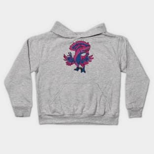 Bilociraptor - Feathered (Bisexual Pride) Kids Hoodie